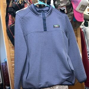 L.L. Bean Navy Quilted Pullover